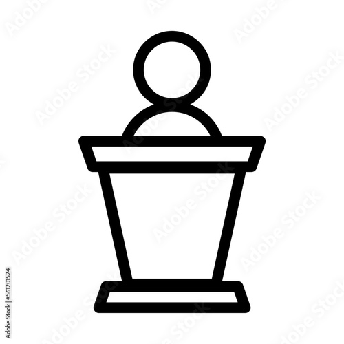 people on the pulpit line icon
