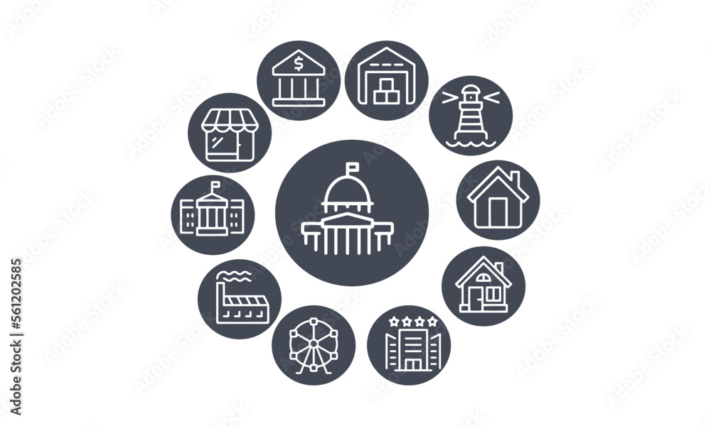 building Icons vector design