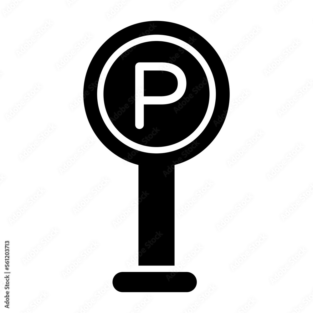 Parking board vector icon isolated on white background Parking board vector icon isolated on white background