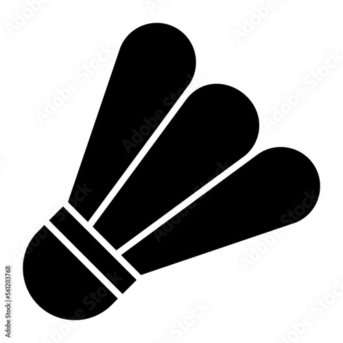 An icon of sports item depicting badminton shuttlecock