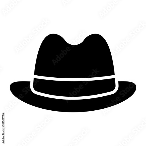 A fashionable summer hat modern icon, premium vector