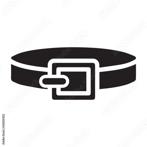 Belt, leather, buckle icon