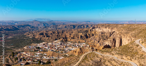 Gorafe city landscape panorama- Granada province,  near Guadix in Spain photo