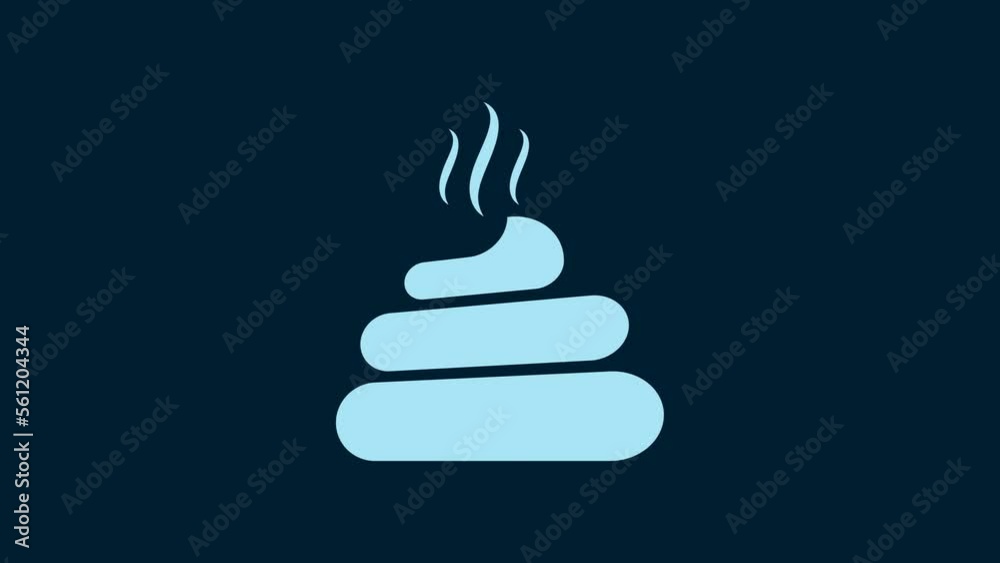 White Shit icon isolated on blue background. 4K Video motion graphic animation White Shit icon isolated on blue background. 4K Video motion graphic animation
