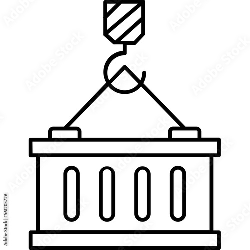 Container lifter Trendy Color Vector Icon which can easily modify or edit
