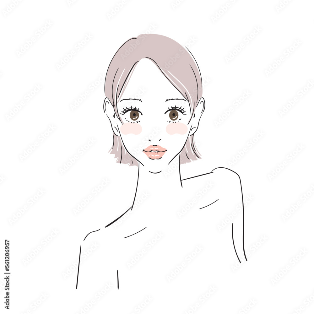 容イメージ ショートヘアの美しい女性 容イメージ ショートヘアの美しい女性