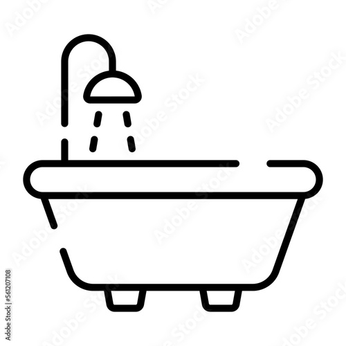 Creative vector of bathtub, bathing and spa editable vector