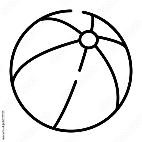 Editable vector of beach ball in modern style, easy to use