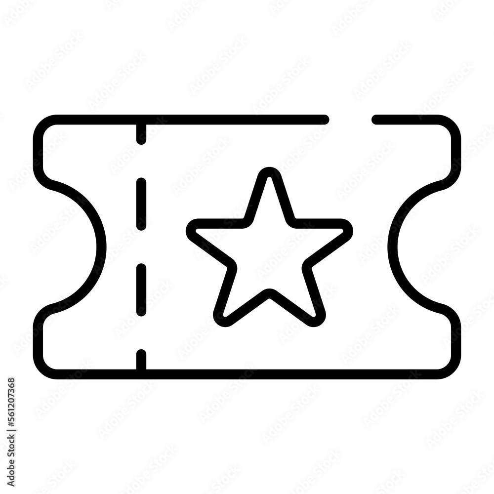 An icon of ticket in trendy style, a modern style vector An icon of ticket in trendy style, a modern style vector