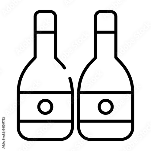 Wine bottles vector design in editable style, alcoholic drink
