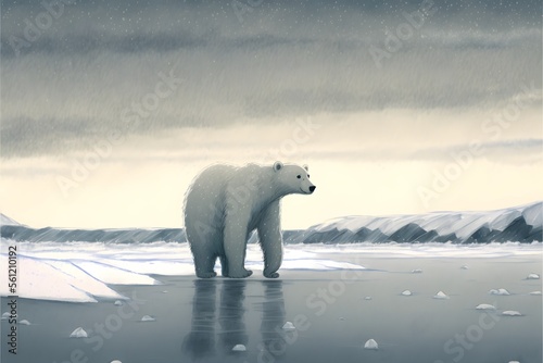 Polar Bear  For Kids  Generative AI  Illustration
