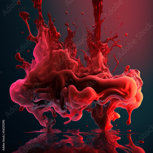 Dynamic Ink Movement Underwater
