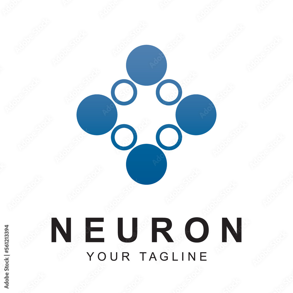 neuron logo vector with slogan template neuron logo vector with slogan template