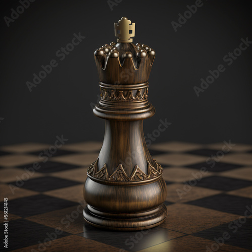 Isolated Chess Piece on White Background