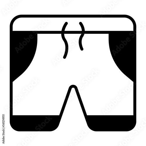 Shorts icon in modern style, beachwear vector
