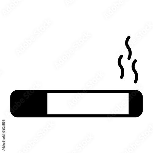 An amazing icon of cigarette, vector of smoking substance