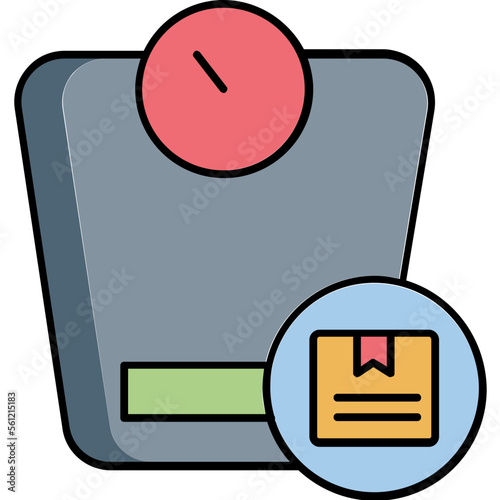  Dimensional weight Trendy Color Vector Icon which can easily modify or edit
