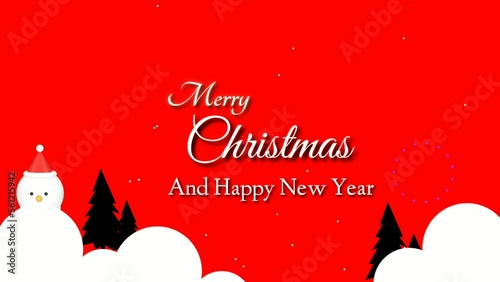 motion graphic of simple merry christmas design. great for christmas, decoration, holiday, celebration, abstract, motion, etc.