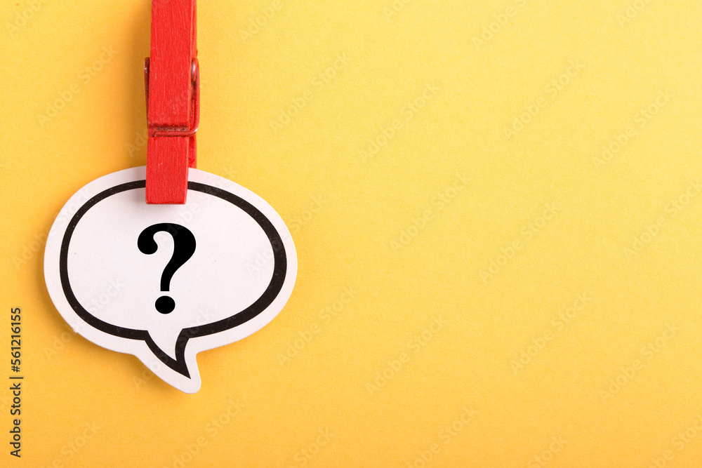 Question Mark Speech Bubble of Business Concept