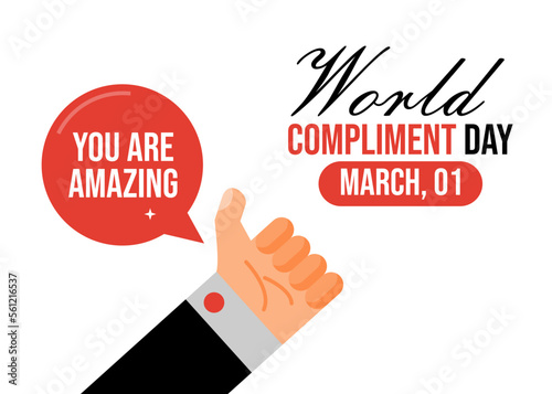 World compliment day illustration