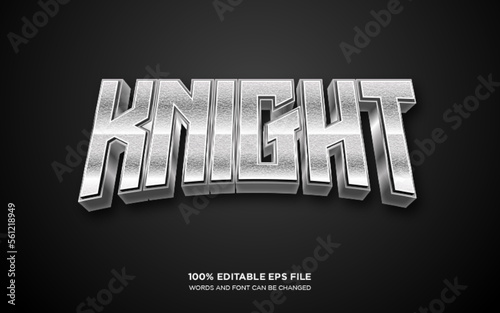 Knight editable 3D text style effect	