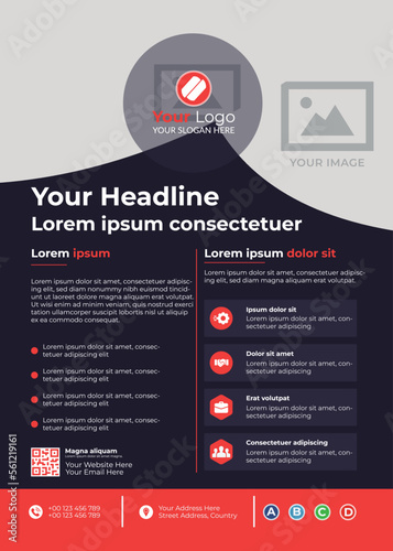 Modern Business Flyer Design. A4 leaflet. can be used for any type of advertisement.