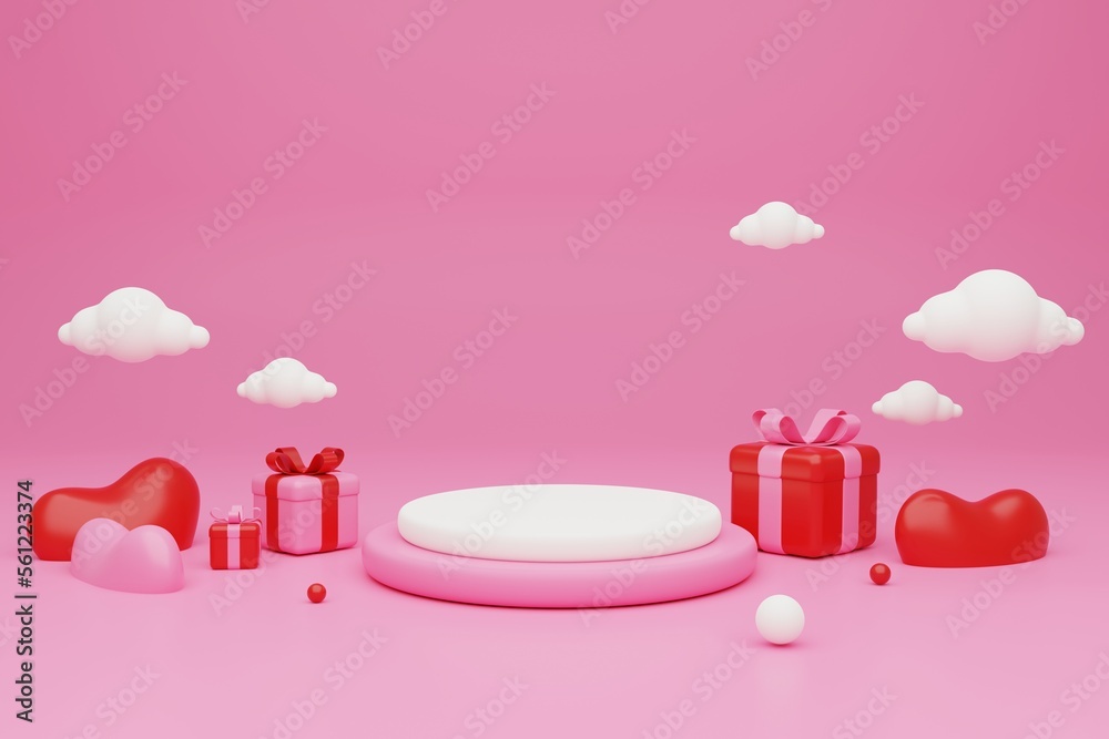 3d rendering romantic Valentine's day background 3d rendering romantic Valentine's day background
