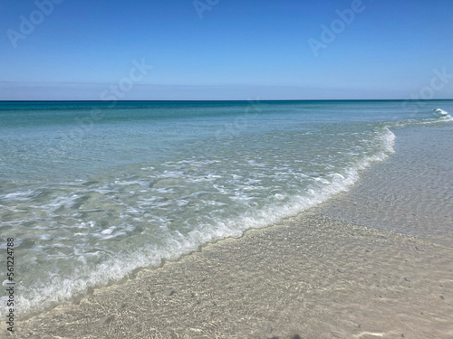 calm blue waves on the beach