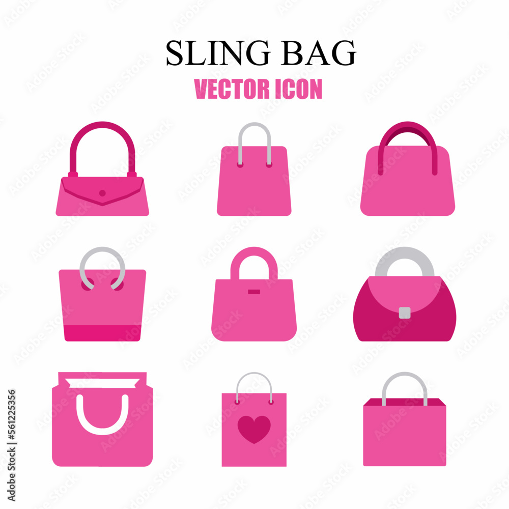 Bag icon template set. Stock vector illustration. Bag icon template set. Stock vector illustration.