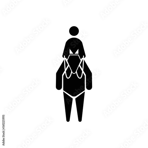 Horse riding full face icon vector. Man riding a horse and holding reins. Equestrian center pictogram symbol.