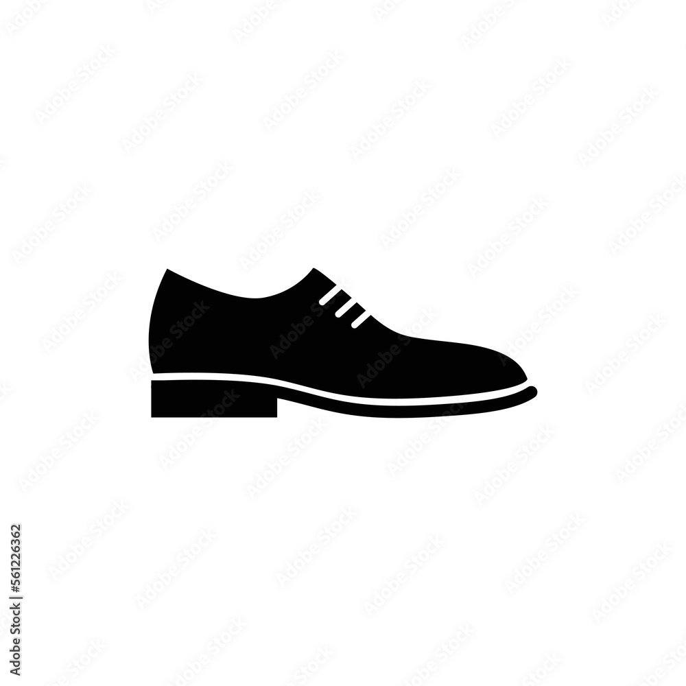 Men shoe icon vector symbol. Men's shoes store pictogram.