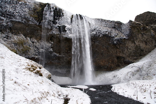 waterfall in winter