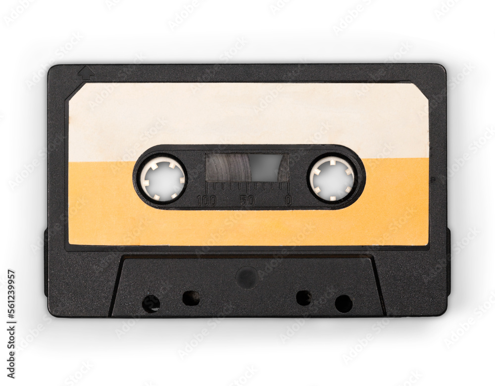 Fototapeta premium Old retro audio cassette tape 1980s