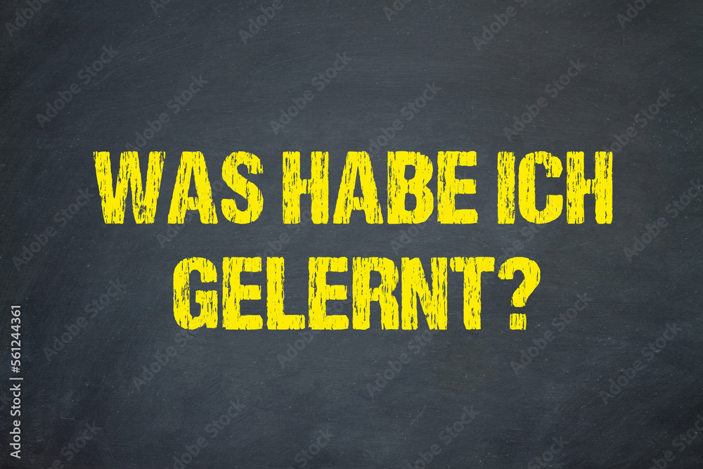 Was habe ich gelernt stock illustration adobe stock