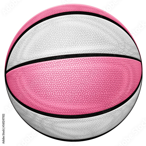 Pink and White Basketball