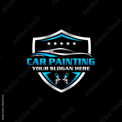 car painting vector illustration. automotive logo