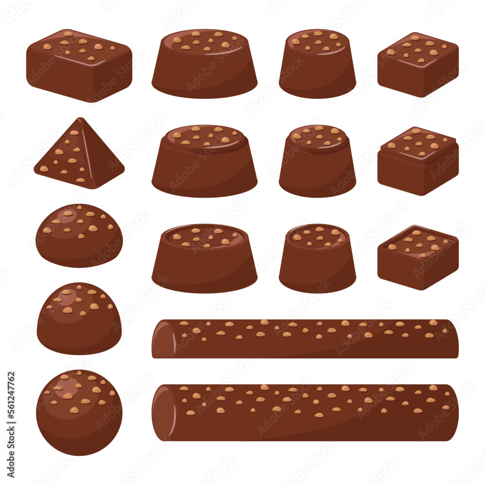 Fototapeta premium Set of vector isolated sweets