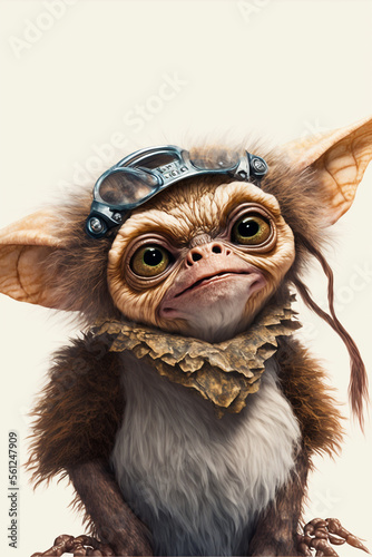 3d illustration cute funny troll gremlin gizmo photo