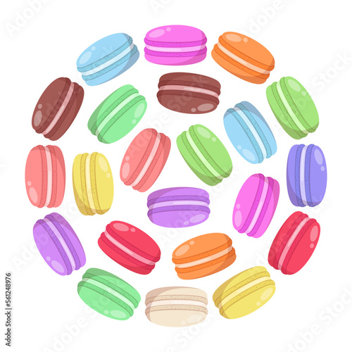 Vector french macaroon isolated on white background