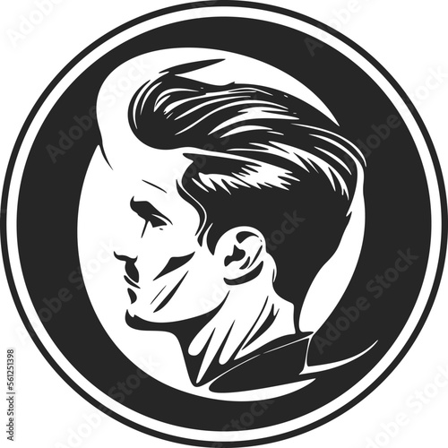 Black and white logo with the image of a brutal man. For your business.