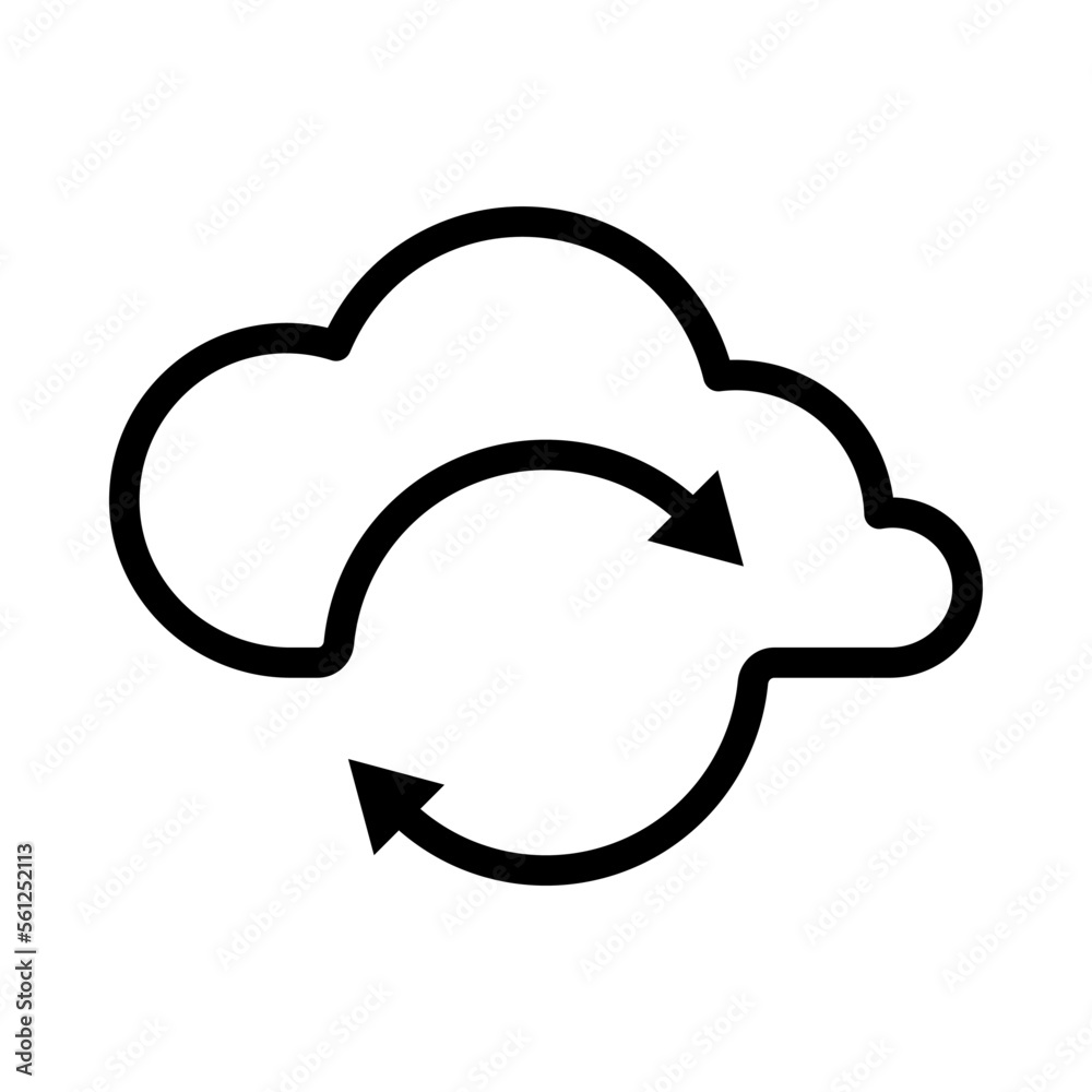 Cloud service and network line icon. Database and online storage. Cloud Computing, Cloud storage icon. Cloud service and network line icon. Database and online storage. Cloud Computing, Cloud storage icon.
