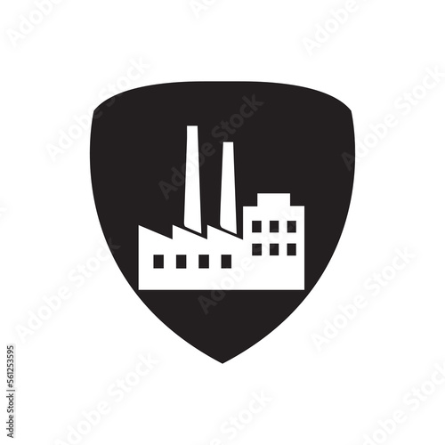 shield factory logo ion illustration good for logo safety.