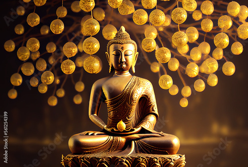 Obraz na plátně Happy buddha golden day , Phra Phuttha Maha Suwanna Patimakon , Phra Sukhothai T