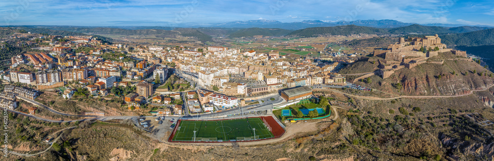 Panoramic view of Cardona, a municipality in Spain belonging to the province of Barcelona, in Catalonia.