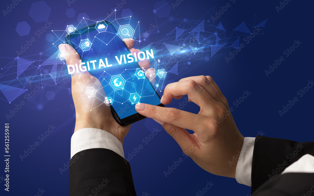 Hand using smartphone with technology concept Hand using smartphone with technology concept