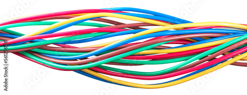 Obraz na płótnie Colorful power copper electrical wire