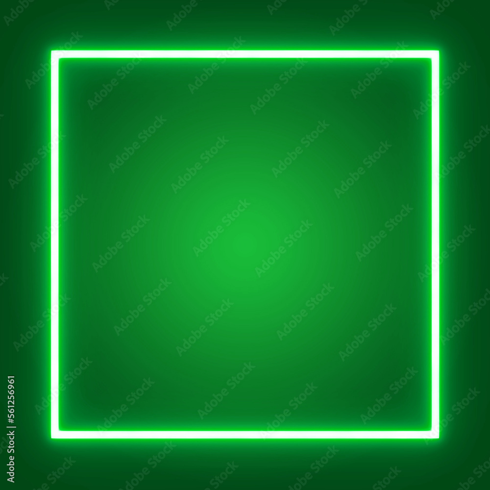 glow green frame on a black background glow green frame on a black background
