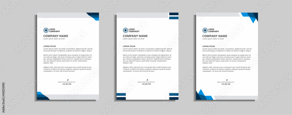 modern corporate letterhead template design