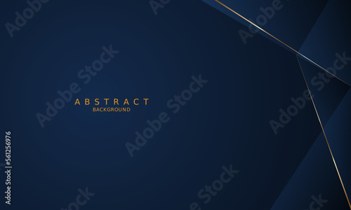 dark blue luxury premium background and gold line.