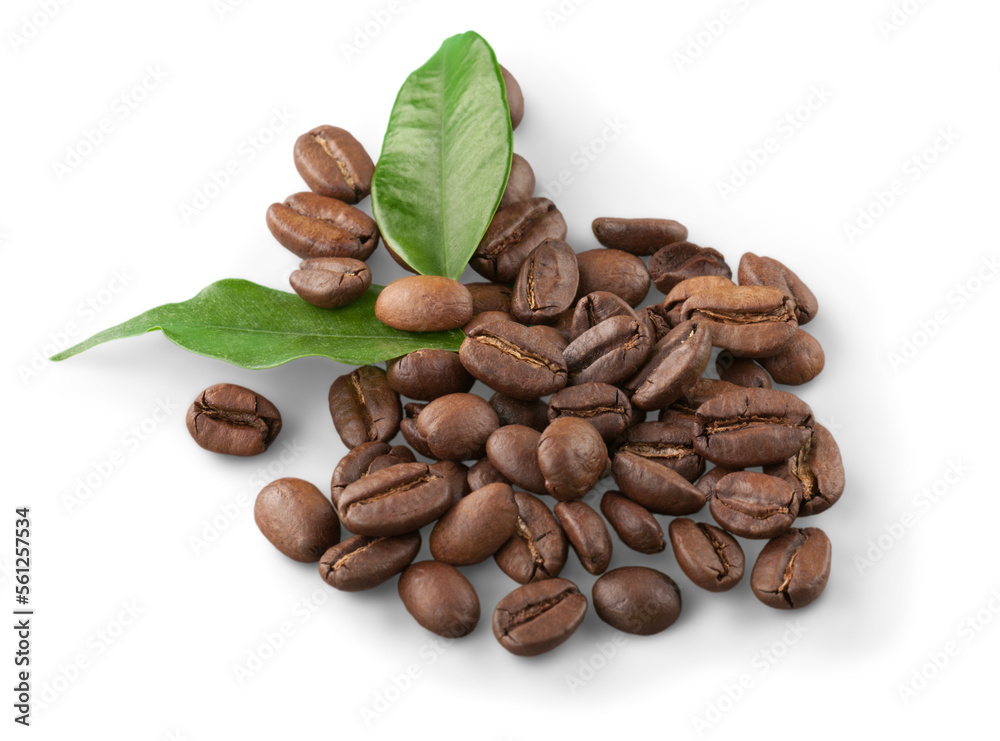 Fototapeta premium Stack Brazilian black coffee beans